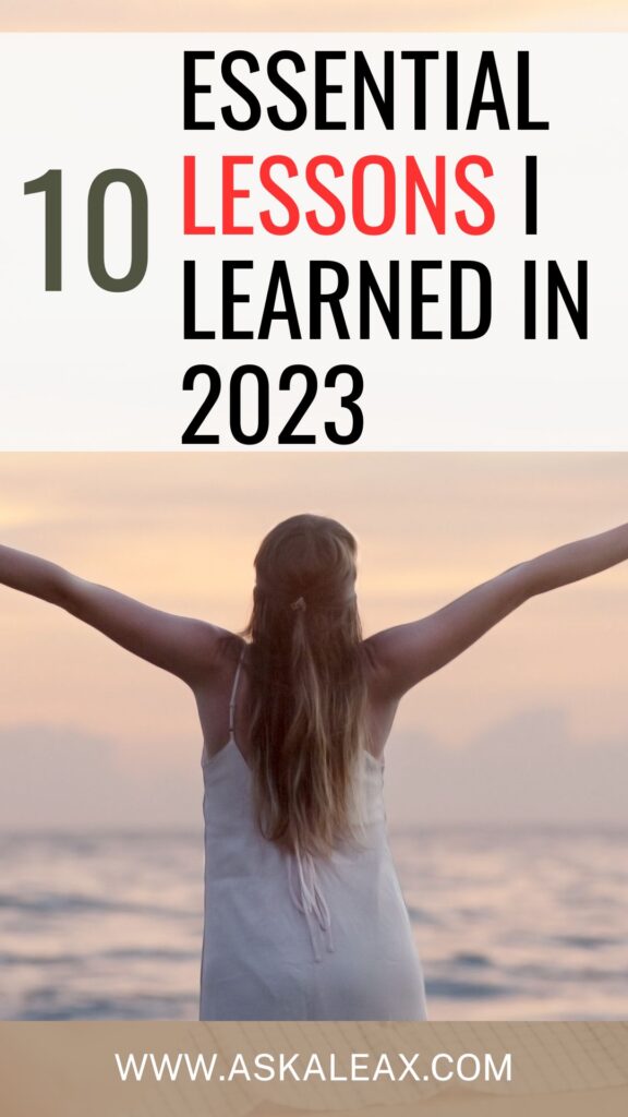 10 Essential Lessons I Learned in 2023